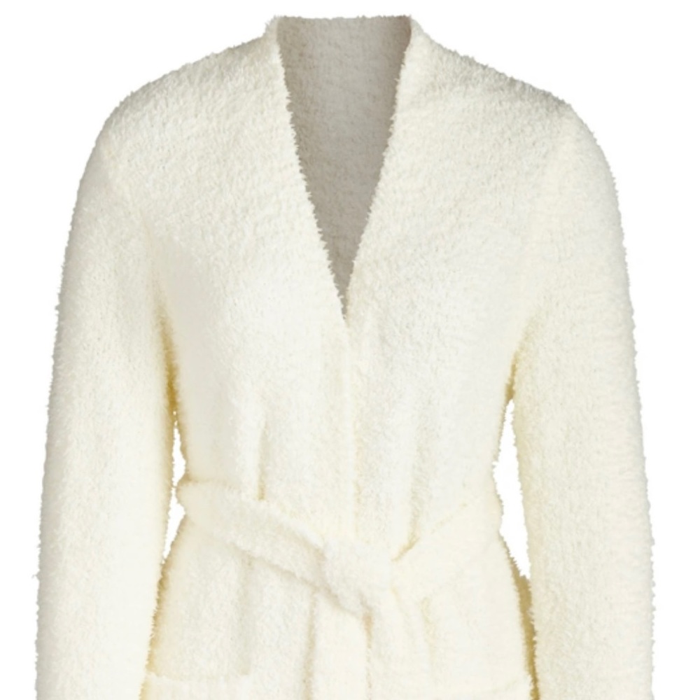 Skims Cozy Knit S/M Bone Robe